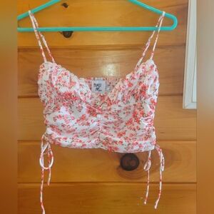 💰⏳️Princess Polly Floral Top Ruched Sides, Smocking SZ SM Preloved